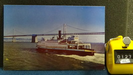 STD Vintage Ferry Boat and Bay Bridge Crossing San Francisco Bay California - £0.70 GBP