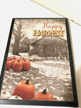 Happy Harvest pumpkins print with distressed finish image 2