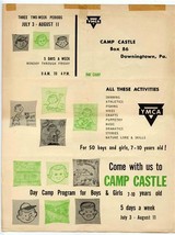 YMCA Camp Castle Downingtown Pennsylvania Information &amp; Registration She... - £14.01 GBP