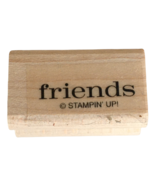 Stampin Up Rubber Stamp Friends Word Friendship Card Making Small Lower ... - £2.35 GBP