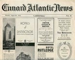Cunard Atlantic News RMS Carinthia 1932 Grand Central Station Waldorf As... - £37.39 GBP