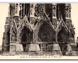 Notre-Dame Cathedral After Bombing WW1 Reims France UNP DB Postcard Y12 - $3.91