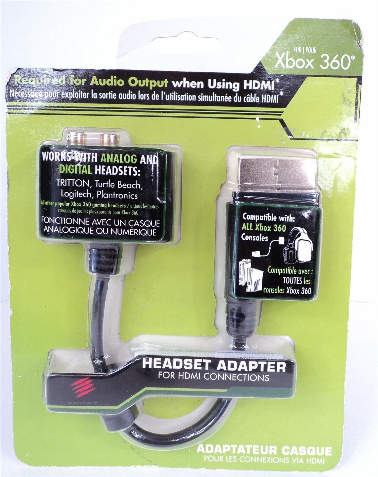 Primary image for Mad Catz Analog & Digital Headset Adapter for Xbox 360 - New!