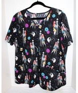 NBC Nightmare Before Christmas Medical Scrub Shirt ~ Jack ~ Large New w/... - £19.73 GBP