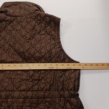 Hannah RN#45749 Women's Brown Button-Up Sleeveless Puffer Vest Size Large  image 6