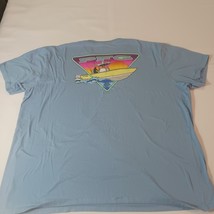 Columbia PFG Men's 2XL Short Sleeve Blue Cotton Fishing Graphic T-Shirt image 2