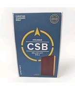 NEW Holman CSB Deluxe Gift Bible Christian Standard Bible Burgundy Leath... - $27.24 CAD