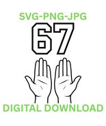 Six Seven Meme PNG | Funny Viral Internet Trend | 67 Hands Digital Downl... - €1,67 EUR