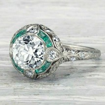 2.5 CT Simulated Diamond Art Deco Style Engagement Wedding Ring Sterling... - $96.29
