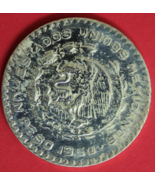 1960 Mexico Un 1 Peso .10 Silver Coin Morelos Estados Unidos Mexicanos G... - $13.64 CAD
