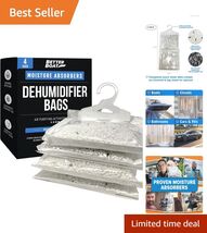 Portable 4 Pack Moisture Absorber Hanging Bags - Unscented Dehumidifier ... - $49.45