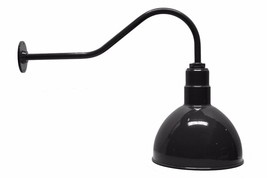 Deep dome Barn Lighting Fixture 10&quot; Gooseneck AGB101-Ad10  RLM Light - $167.31+