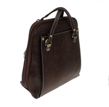 Artisan Crafted Leather Look Designer Handbag Backpack/Shoulder Bag (Dar... - £67.18 GBP