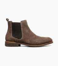Men's Stacy Adams Gabriel Plain Toe Chelsea Boot Mushroom Suede Dressy 25625-051 image 5