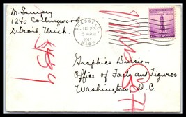 1942 US Cover - Chassell, Michigan to Washington DC F15 - £2.32 GBP
