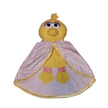 Vintage Sesame Street Playskool Big Bird Lovey Baby Security Blanket 1991 Plush - £66.33 GBP