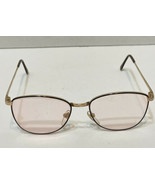 Vintage Retro Large Bug Eye Lenses Full Rim Gold Metal Eyeglasses Frames - £19.26 GBP