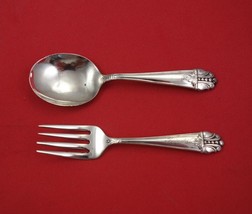 American Metal Crafts by Amcraft Sterling Silver Baby Set 2pc 4 3/4&quot; Infant - $98.01