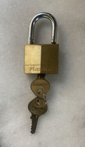 Vintage Master Brass Padlock with 2 keys Model 140 # 8614BC - 1980&#39;s - £11.22 GBP