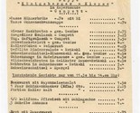 Berliner Kindle Brau Dinner Menu Kurfurstendamm Berlin Germany 1960&#39;s - £14.19 GBP