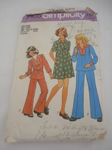 Vintage 70s Girls Plus Size Chubbie Sz 12.5 14.5 Simplicity cut pattern ... - $148.80 MXN