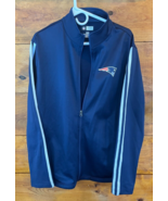 New England Patriots Jacket NFL Team Apparel Mens Medium Blue Full-Zip - $306.97 MXN