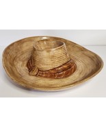 Pottery Sombrero Cowboy Hat Chip Dip and Salsa Serving Platter Bowl Dish - $48.89 CAD