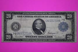 1914 $20 Twenty Dollars Chicago Federal Reserve Note FR 991 A Authentic ... - $144.99