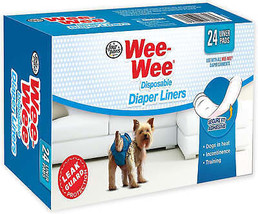 Four Paws Wee Wee Disposable Diaper Liner Pads - Super Absorbent solutio... - £4.66 GBP