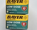 Bayer Aspirin Regimen 81mg Low Dose 120 Coated Tablets Exp 07/24 2 Pack - $16.31