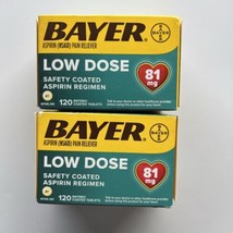 Bayer Aspirin Regimen 81mg Low Dose 120 Coated Tablets Exp 07/24 2 Pack - £12.79 GBP