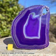 Purple agate slice, spiritual healing crystal, uk seller - $25.97