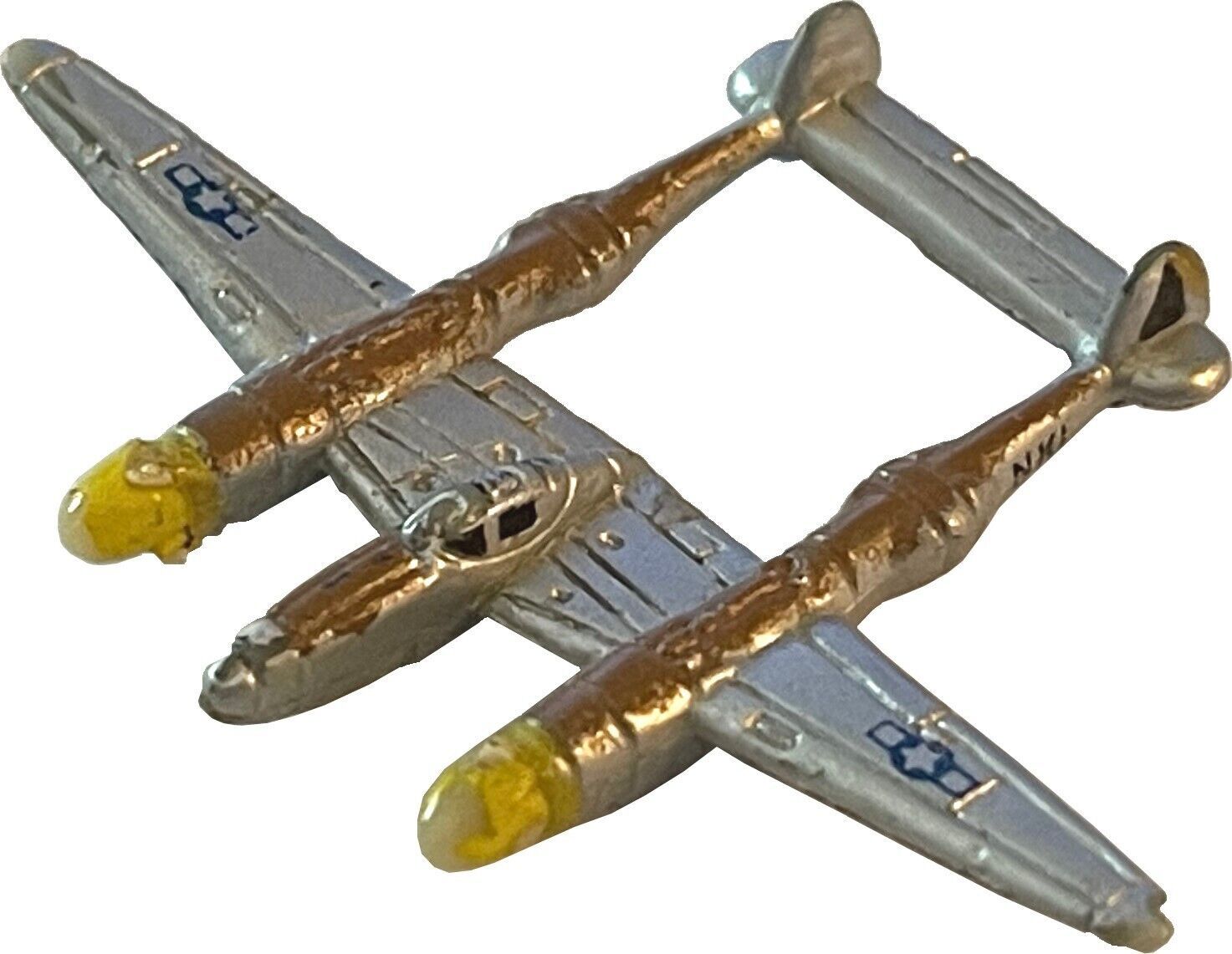 Vintage 1993 LGTI Micro Machines P-38 Lightning Mini Plane Propeller Aircraft - $4.99