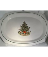 Vintage Pfaltzgraff CHRISTMAS HERITAGE 14&quot; x 10.5&quot; Oval Serving Dish Pla... - $18.76