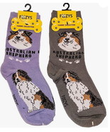 Australian Shepherd Dog Socks Novelty Dress Casual SOX Puppy Pet Foozys ... - $11.77