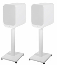 Pair 21 Steel White Stands For Q Acoustics 3020i Bookshelf Speakers - £86.63 GBP
