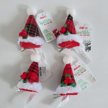 Claires Jewelry Hair Clips Lot Santa Hats Sparkle All The Way 4 Plaid Hats - $22.75