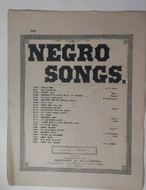 NEGRO SONGS Sheet Music Gwine to Run All Night De Camptown Races - £46.87 GBP