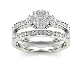 Authenticity Guarantee 
10K White Gold 1/2ct TDW Diamond Composite Bridal Set - £606.10 GBP