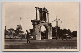 RPPC Athens Greece Arc d&#39;Adrien Man Old Cars 1932 To Stroudsburg PA Postcard H44 - £10.23 GBP