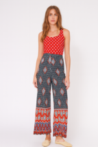 TG 70s Knit Polyester Diaper Pants Red Blue Diamond Paisley Print 26–36W - $89.05