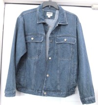Duke Haband A Exclusive Blue Jean Jacket Coat Wash Denim Biker Trucker L Vintage - £30.86 GBP