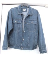 Duke Haband A Exclusive Blue Jean Jacket Coat Wash Denim Biker Trucker L... - £30.36 GBP