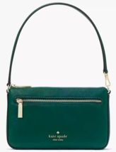 NWB Kate Spade Leila Convertible Wristlet Green Leather K6088 $159 Gift Bag FS - £50.63 GBP