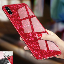 For iPhone X XS MAX XR 6 7 8+ Shockproof Back Tempered Glass Shell Case Cover - £36.91 GBP