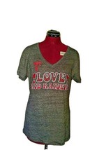 Soffee T Shirt Multicolor Juniors Love Red Raiders Graphic V Neck Size XL - $17.83