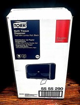 Tork Twin Mini Jumbo Bath Tissue Roll Dispenser 5555290 BLACK - £14.51 GBP