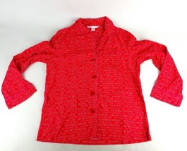 Victoria's Secret Red Pajama Top Only Size Meduim Victoria Secrets Logo Red - $9.89