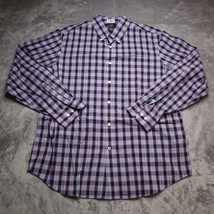 Nautica Shirt Adult L Blue Plaid Long Sleeve Button Up Casual Western Men - £23.31 GBP