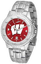Wisconsin Badgers Men Competitor Steel AnoChrome Watch - £74.53 GBP